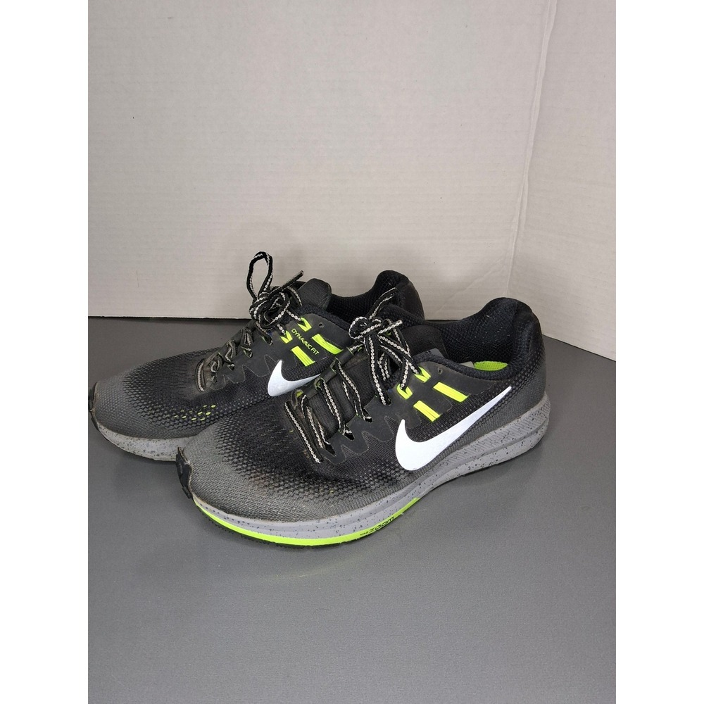 Nike Air Zoom Structure 20 Shield Black Volt Running Shoes 849580-001 Womens